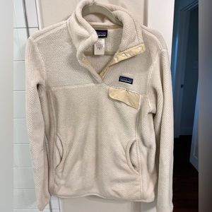 White Patagonia Fleece Pullover